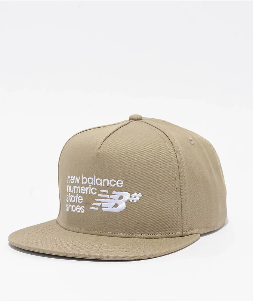 New Balance Numeric 5 Panel A Frame Tan Snapback Hat