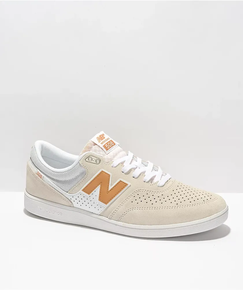 New Balance Numeric 508 White & Gold Skate Shoes