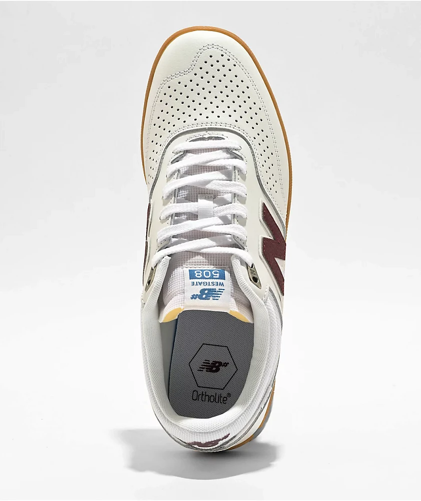 New Balance Numeric 508 White & Gum Skate Shoes