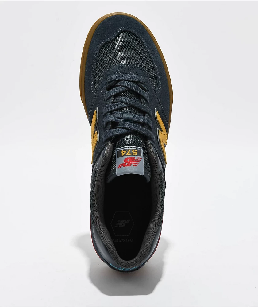 New Balance Numeric 574 Indigo & Gum Skate Shoes