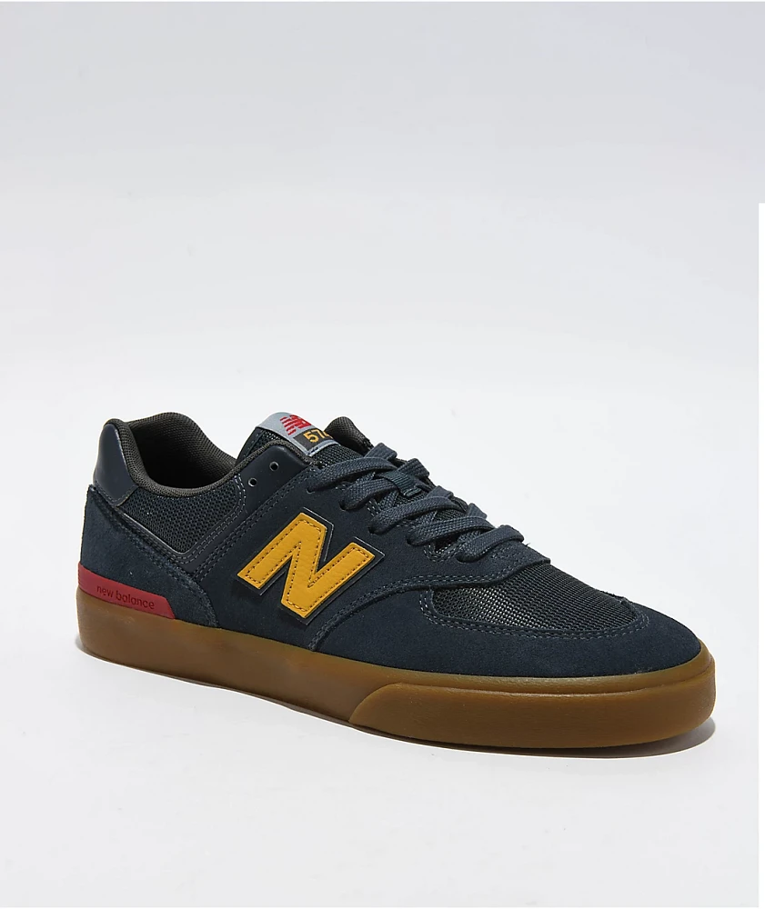 New Balance Numeric 574 Indigo & Gum Skate Shoes