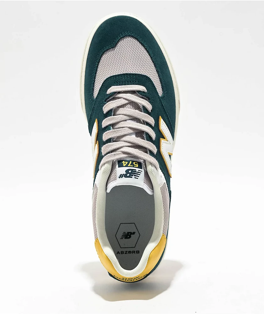 New Balance Numeric 574 Spruce & White Skate Shoes