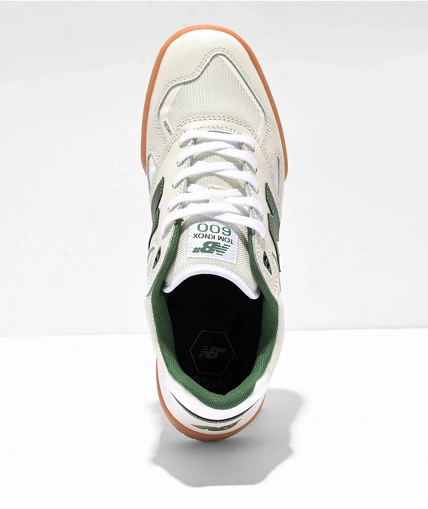 New Balance Numeric 600 White & Gum Skate Shoes