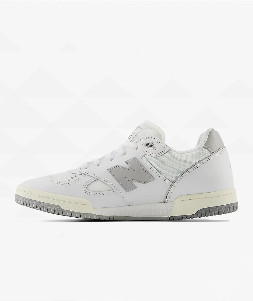 New Balance Numeric 600 White & Rain Cloud Skate Shoes