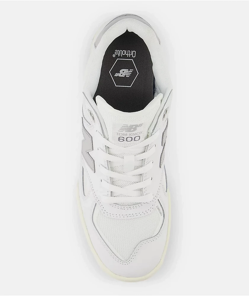 New Balance Numeric 600 White & Rain Cloud Skate Shoes