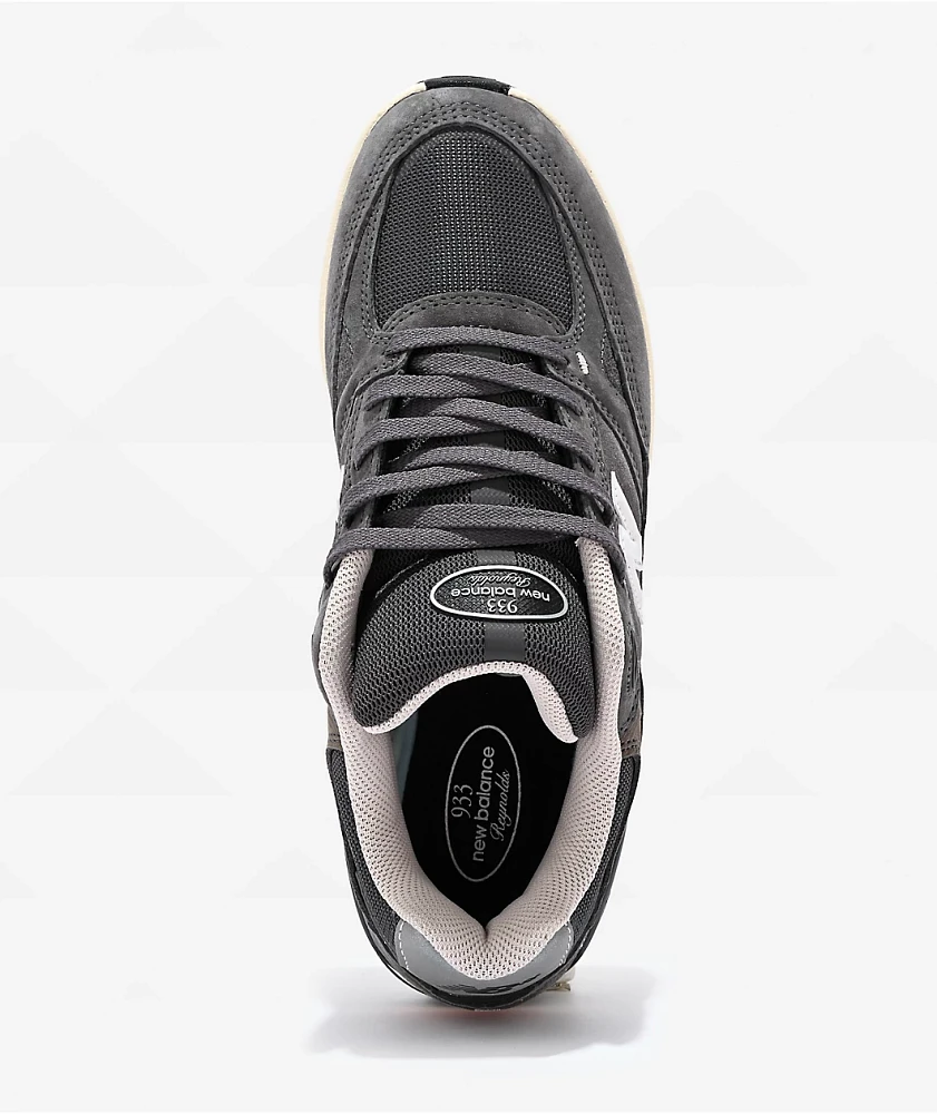 New Balance Numeric 933 Reynolds Grey & White Skate Shoes