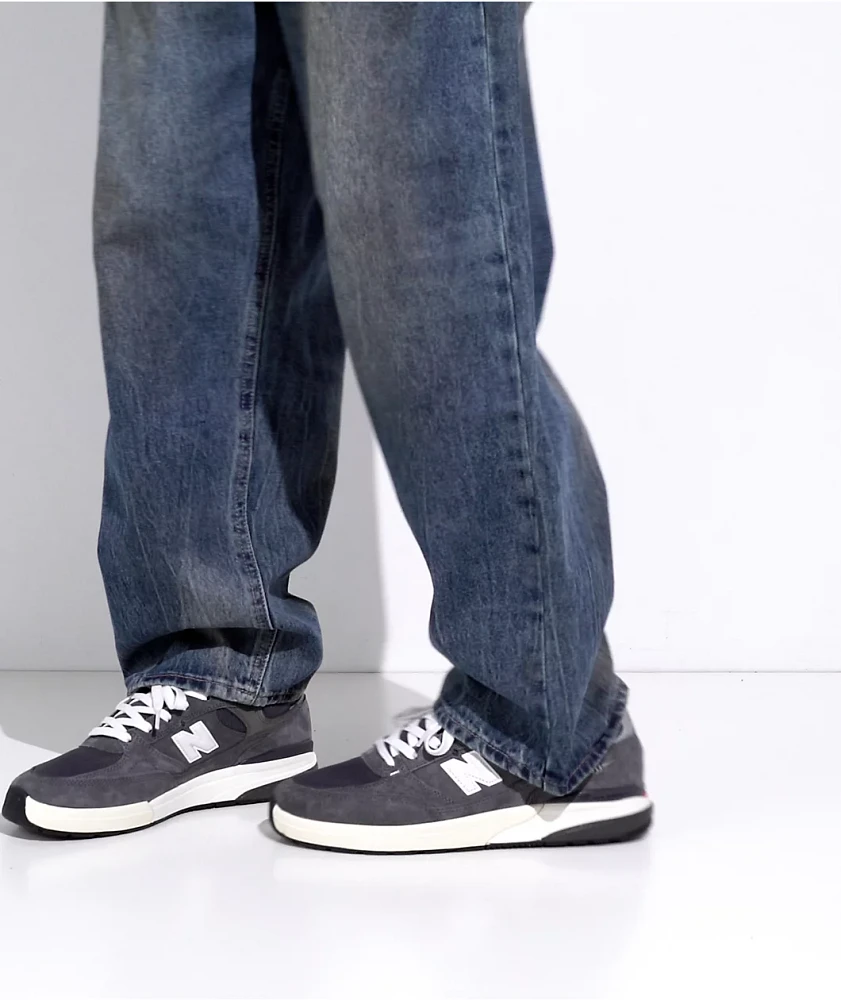 New Balance Numeric 933 Reynolds Grey & White Skate Shoes