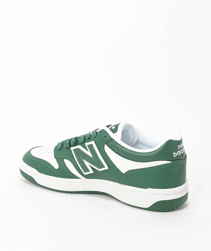 New Balance Numeric Kid's 480 Forest Green & White Skate Shoes