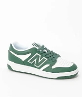 New Balance Numeric Kid's 480 Forest Green & White Skate Shoes