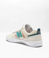 New Balance Numeric Kids 306 Jamie Foy Cream, Teal & Orange Skate Shoes