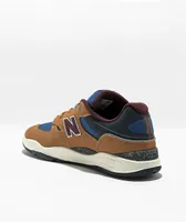 New Balance Numeric Tiago 1010 Camel & Burgundy Skate Shoes