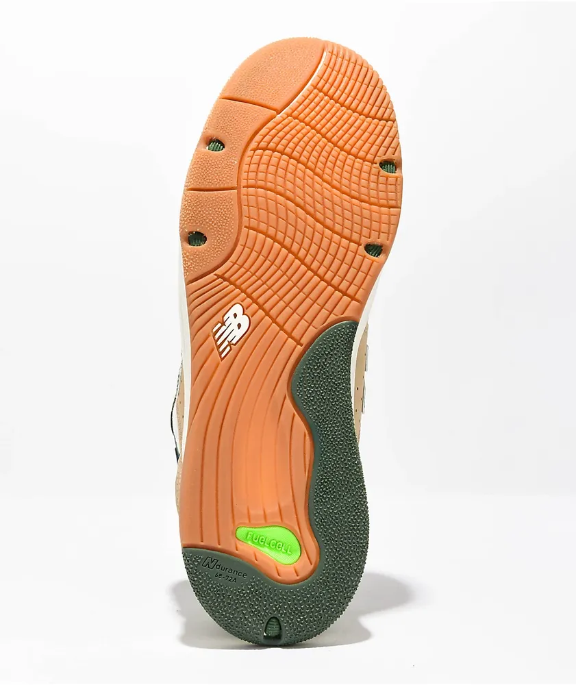 New Balance Numeric Tiago 1010 Tan & Green Skate Shoes