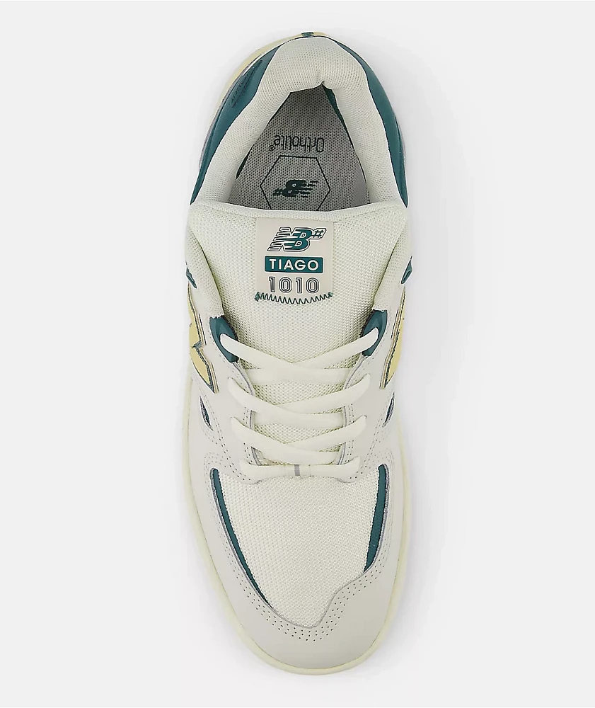 New Balance Numeric Tiago 1010 White & New Spruce Skate Shoes