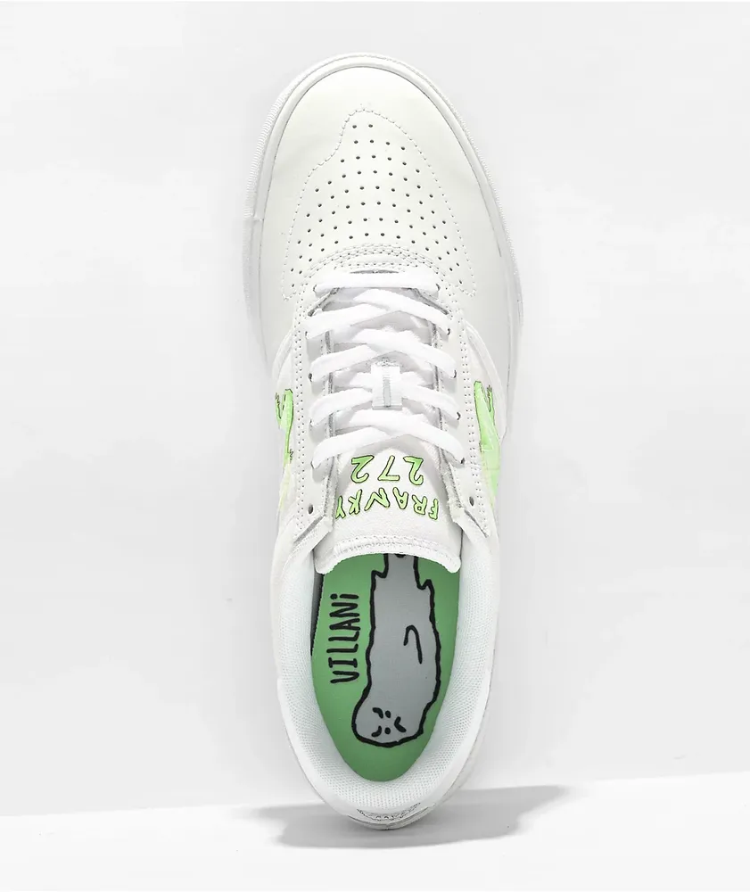 New Balance Numeric Villani 272 Franky White & Green Skate Shoes