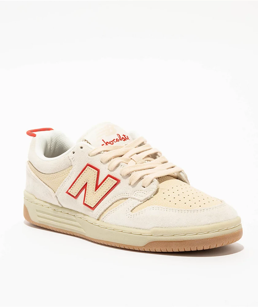 New Balance Numeric x Chocolate 480 Tan & Gum Skate Shoes