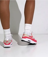 Nike Air Max 1 White, Aster Pink & Light Orewood Brown Shoes