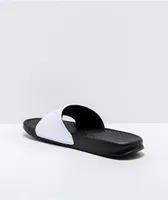 Nike Benassi White & Black Slide Sandals