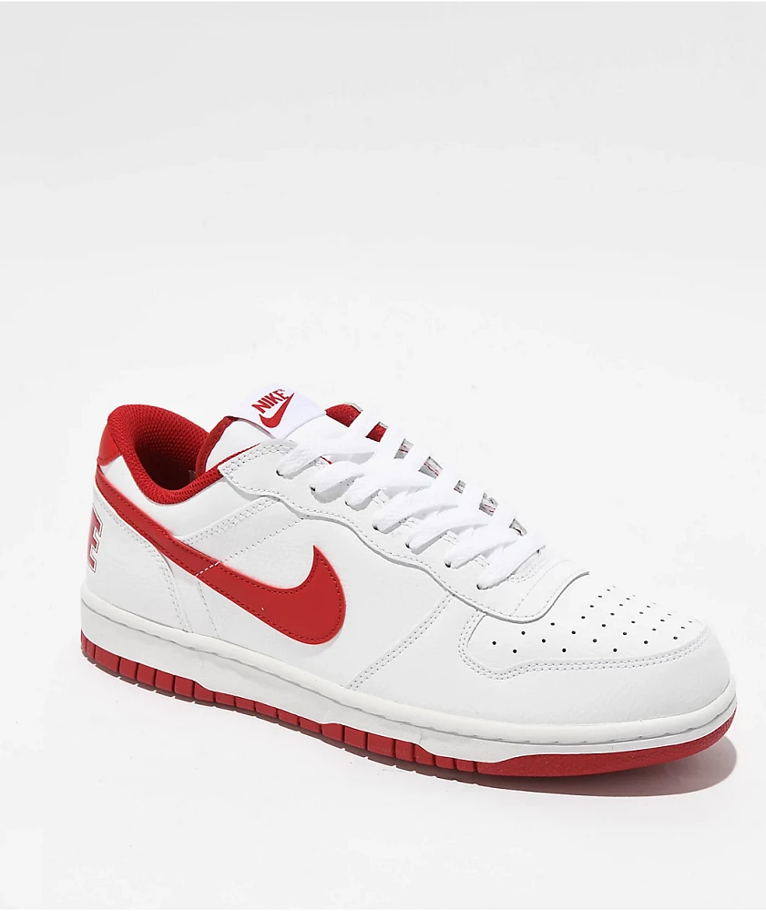 Nike Big Nike Low White & Gym Red Shoes