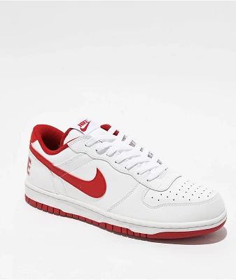 Nike Big Nike Low White & Gym Red Shoes