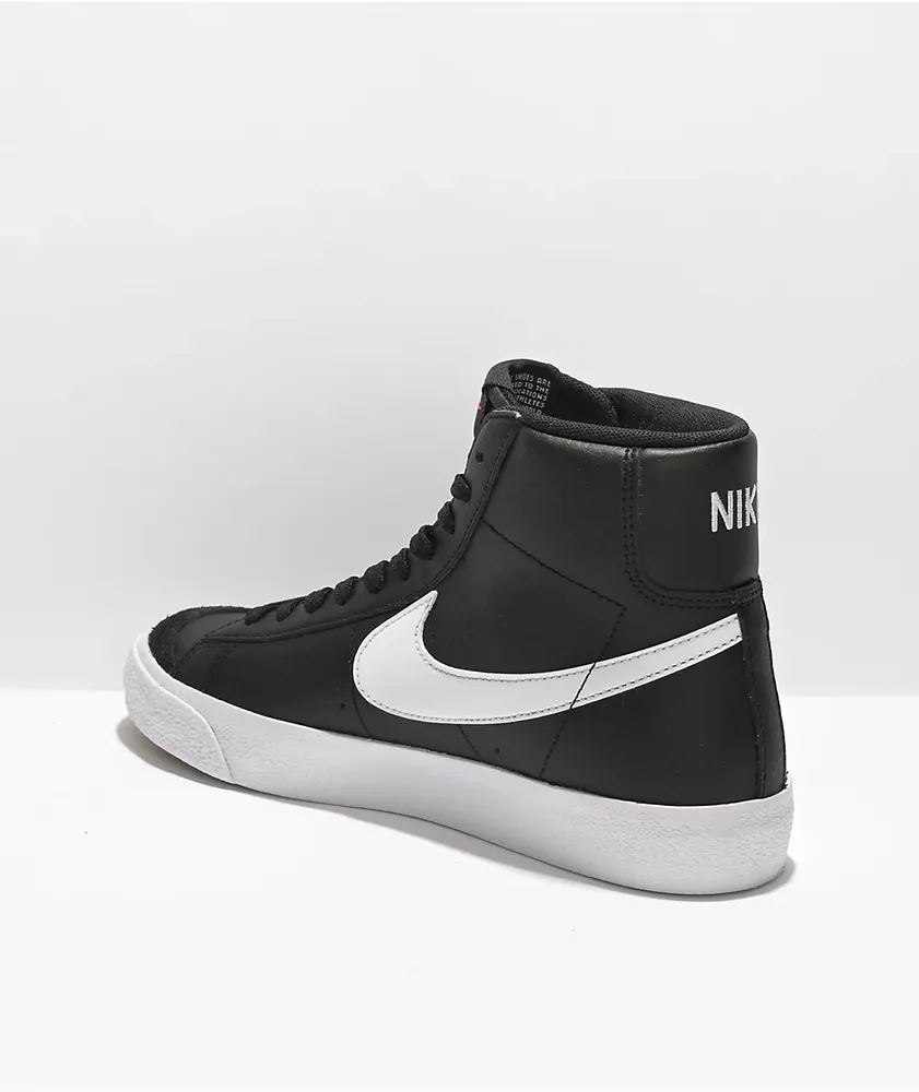 Nike Blazer Mid '77 Vintage Black Leather Shoes