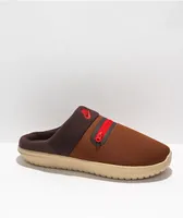 Nike Burrow Pecan Red & Brown Slippers