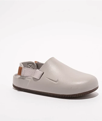 Nike Calm College Grey & Gum Mule Sandals