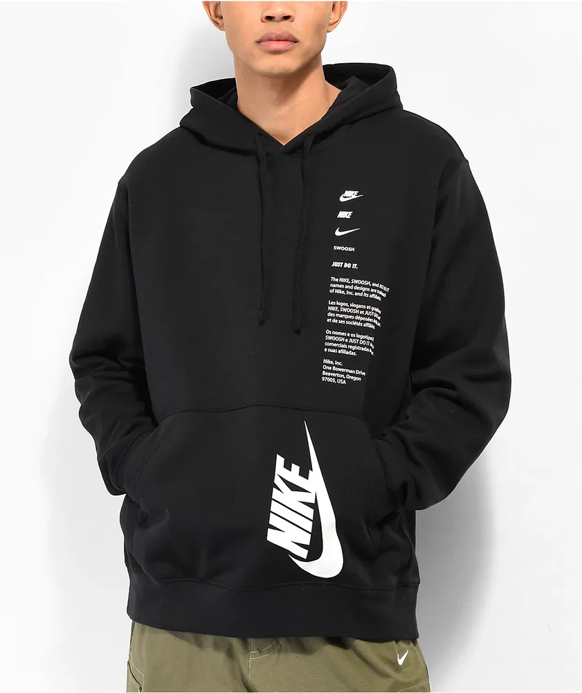 Nike - Women - Club Pullover Hoodie - Black/White – Nohble