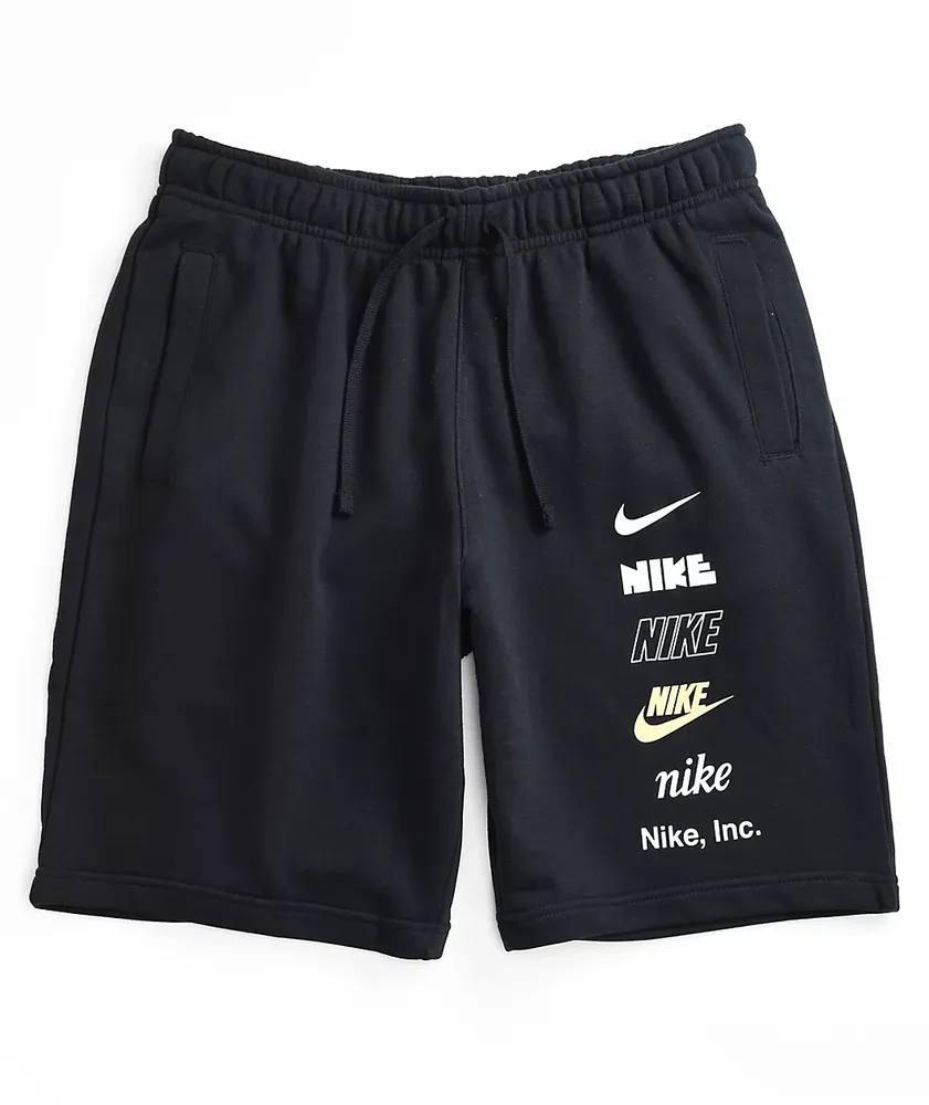 Nike Club Plus Logo Black Sweat Shorts