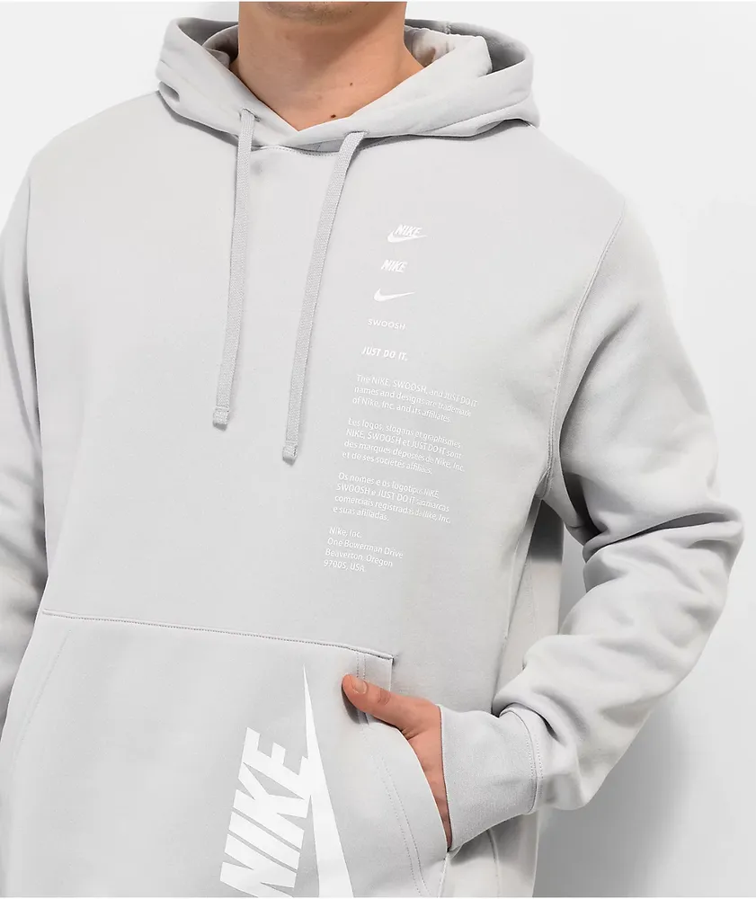 Nike Club Plus Shoebox Grey Hoodie