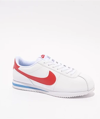 Nike Cortez White, Varsity Blue & Varsity Red Shoes