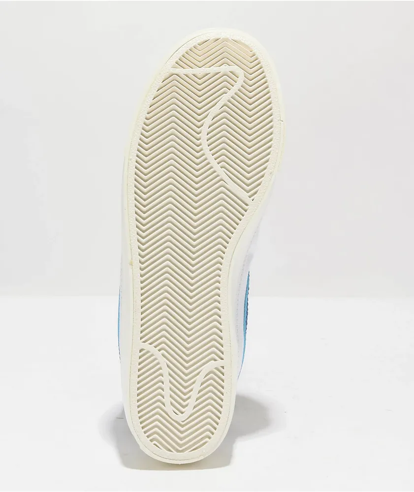 Nike Court Legacy Canvas Mid White & Blue Shoes