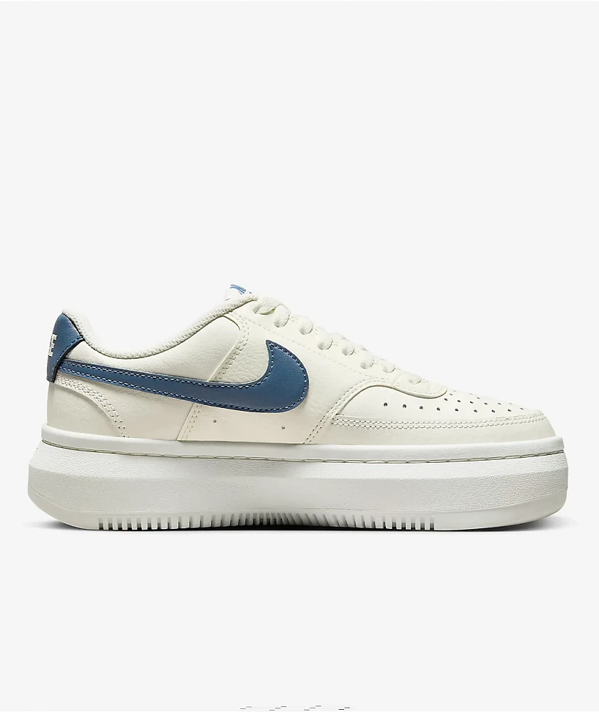 Nike Court Vision Alta White & Blue Shoes