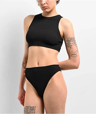 Nike Elevated Essential High Waist Black Bikini Bottom