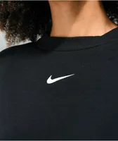 Nike Essentials Collection Black Crop Crewneck Sweatshirt