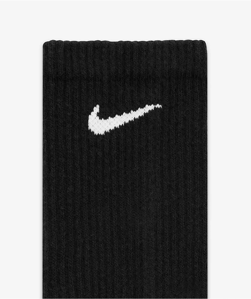 Nike Everyday Plus 6-Pack Black Crew Socks