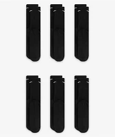 Nike Everyday Plus 6-Pack Black Crew Socks