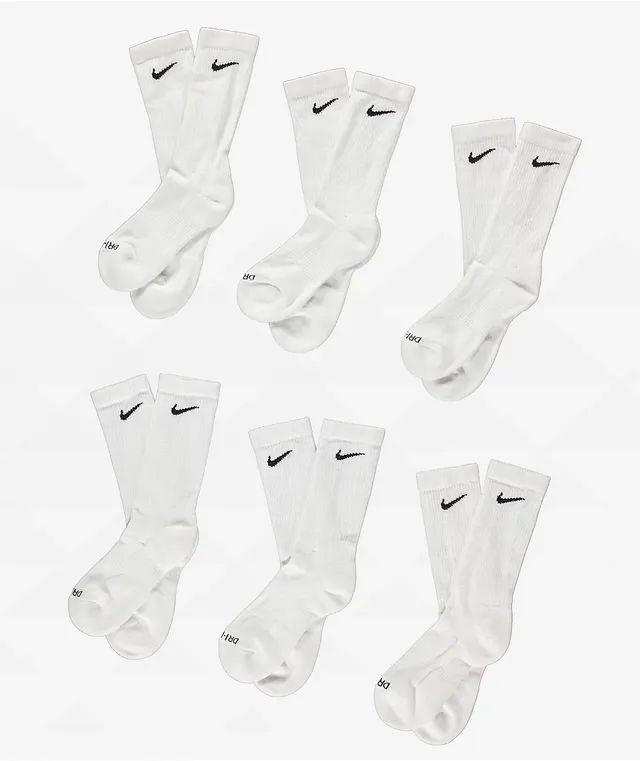 Nike Everyday Plus 6 Pack Black Crew Socks