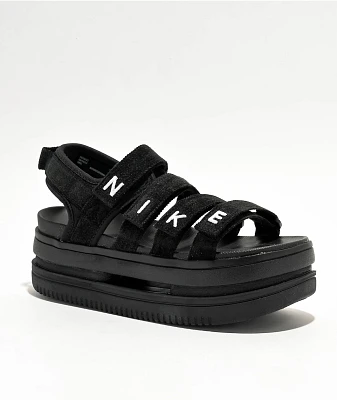 Nike Icon Classic SE Black & White Platform Sandals