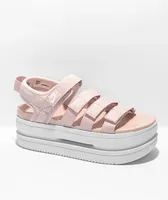 Nike Icon Pink & White Platform Sandals
