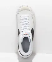 Nike Kids' Blazer Mid '77 White & Black Leather Shoes