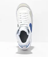 Nike Kids Blazer '77 Mid White & Game Royal Leather Shoes