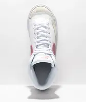 Nike Kids Blazer Mid '77 White & Pink Leather Shoes