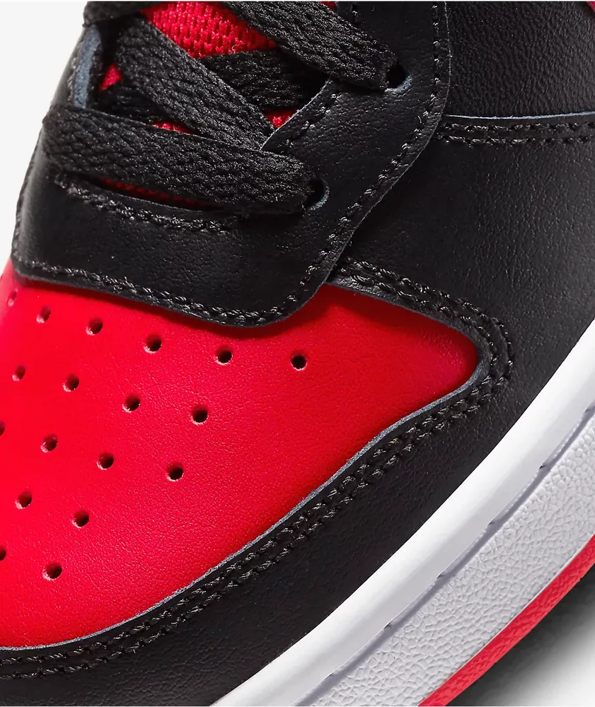 Nike Kids' Court Borough Low 2 Black & Red Shoes