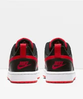 Nike Kids Court Borough Low 2 Black & Red Shoes