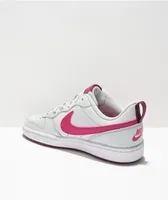 Nike Kids Court Borough Low 2 Pure Platinum & Pink Prime