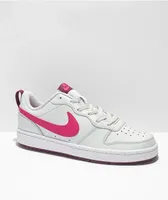 Nike Kids Court Borough Low 2 Pure Platinum & Pink Prime