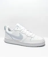 Nike Kids Court Borough Low 2 White & Aura Shoes