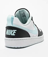 Nike Kids Court Borough Low Recraft Anthracite, White, & Glacier Blue Shoes