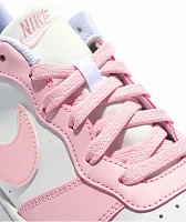 Nike Kids Court Borough Low Recraft White & Pink Foam Shoes