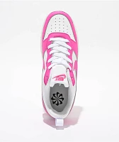 Nike Kids Court Borough Low Recraft White & Pink Shoes